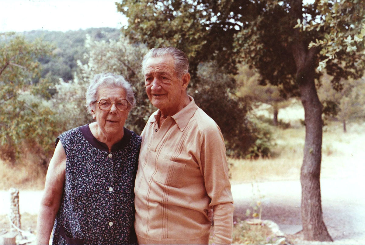 Martha Desrumaux et son époux à Evenos