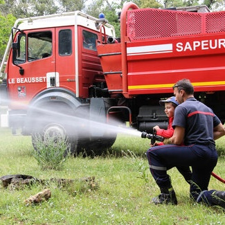 Démonstration des pompiers