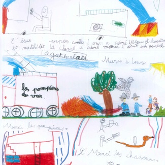 Les dessins de remerciement des enfants