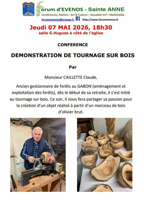 Conférence des "Forum d'Evenos"