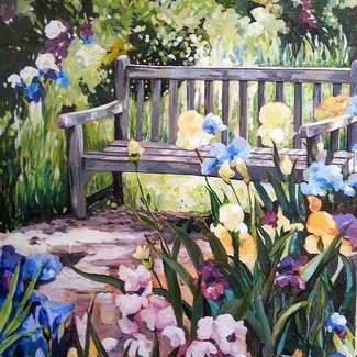 Banc Osiris, oeuvre de Nina Parra (Evenos) - 73 x 60 cm