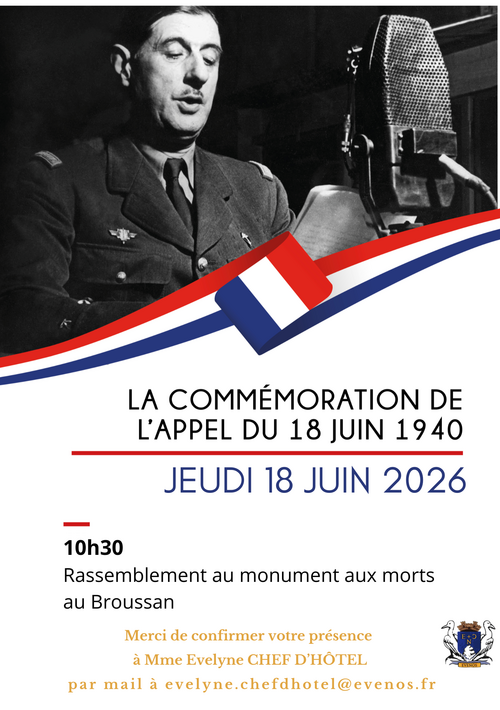 COMMÉMORATION : Hommage à l'Appel du 18 juin 1940