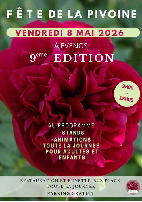 9ème ÉDITION DE LA FÊTE DE LA PIVOINE À EVENOS
