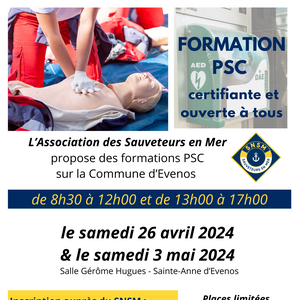 FORMATION PREMIER SECOURS CITOYEN (PSC) avec les Sauve­teurs en Mer de la SNSM !