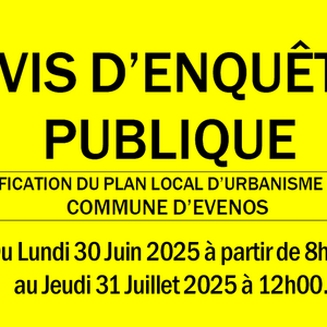 PHASES DE L'ENQUÊTE PUBLIQUE SUR LE PLU D'EVENOS