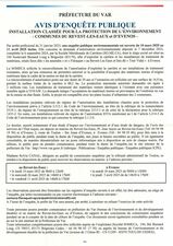 AVIS D'ENQUÊTE PUBLIQUE