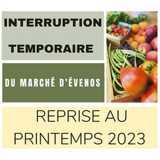 Interruption temporaire du Marché d'Evenos