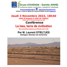Conférence "Le lœss, terre de civilisation" par Laurent STIELTJES