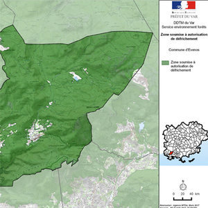 Cartographie : zone de défrichement