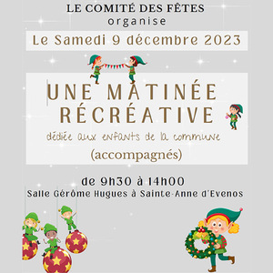 Matinée récréative réservée aux enfants