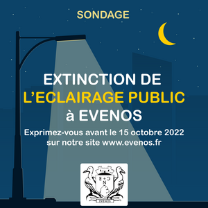 Sondage : EXTINCTION DE L'ECLAIRAGE PUBLIC A EVENOS