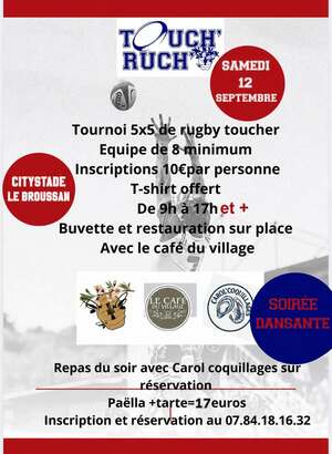 TOUCH' RUCH' : TOURNOI DE RUGBY ET SOIREE FESTIVE AU HAMEAU DU (…)