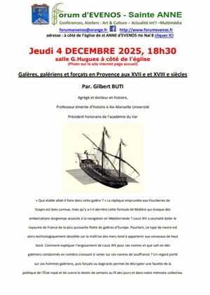 Conférence des "Forum d'Evenos"