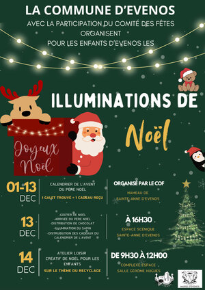 Illuminations de Noël à Evenos