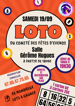 LOTO du Comité des Fêtes d'Evenos