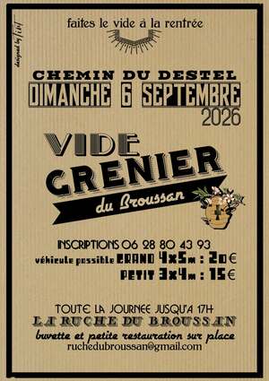 La Ruche du Broussan organise son Vide Grenier