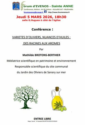 Conférence des "Forum d'Evenos"