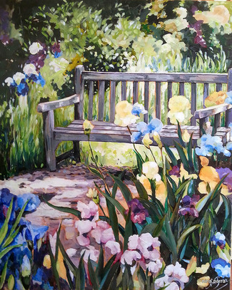 Banc Osiris, oeuvre de Nina Parra (Evenos) - 73 x 60 cm