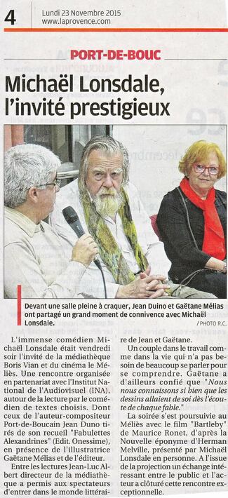 Article dans La Provence