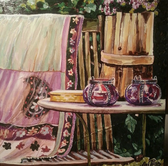 Photophores roses, oeuvre de Nina Parra (Evenos)