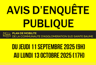AVIS D'ENQUÊTE PUBLIQUE : PLAN DE MOBILITE DE LA COMMUNAUTE (…)