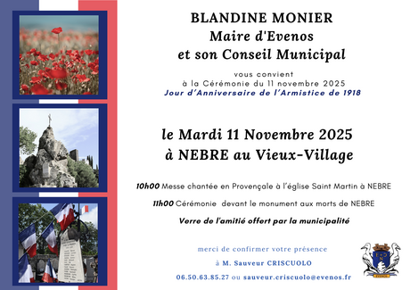 Cérémonies du 11 novembre 2019